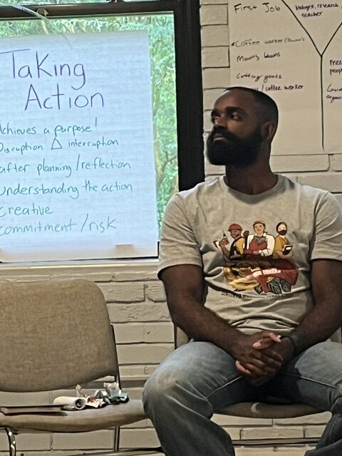 Labor South participant at a Taking Action workshop